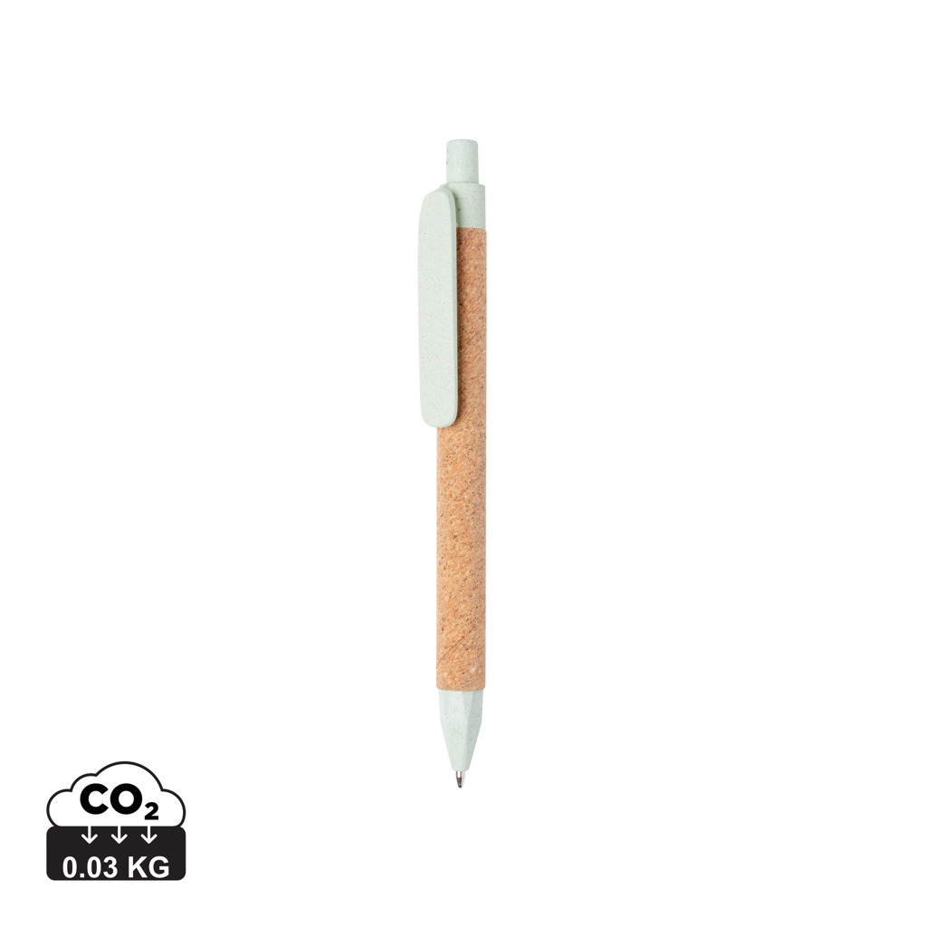 Recycelt: Weizenstroh & Kork Stift, Dokumental® – grün