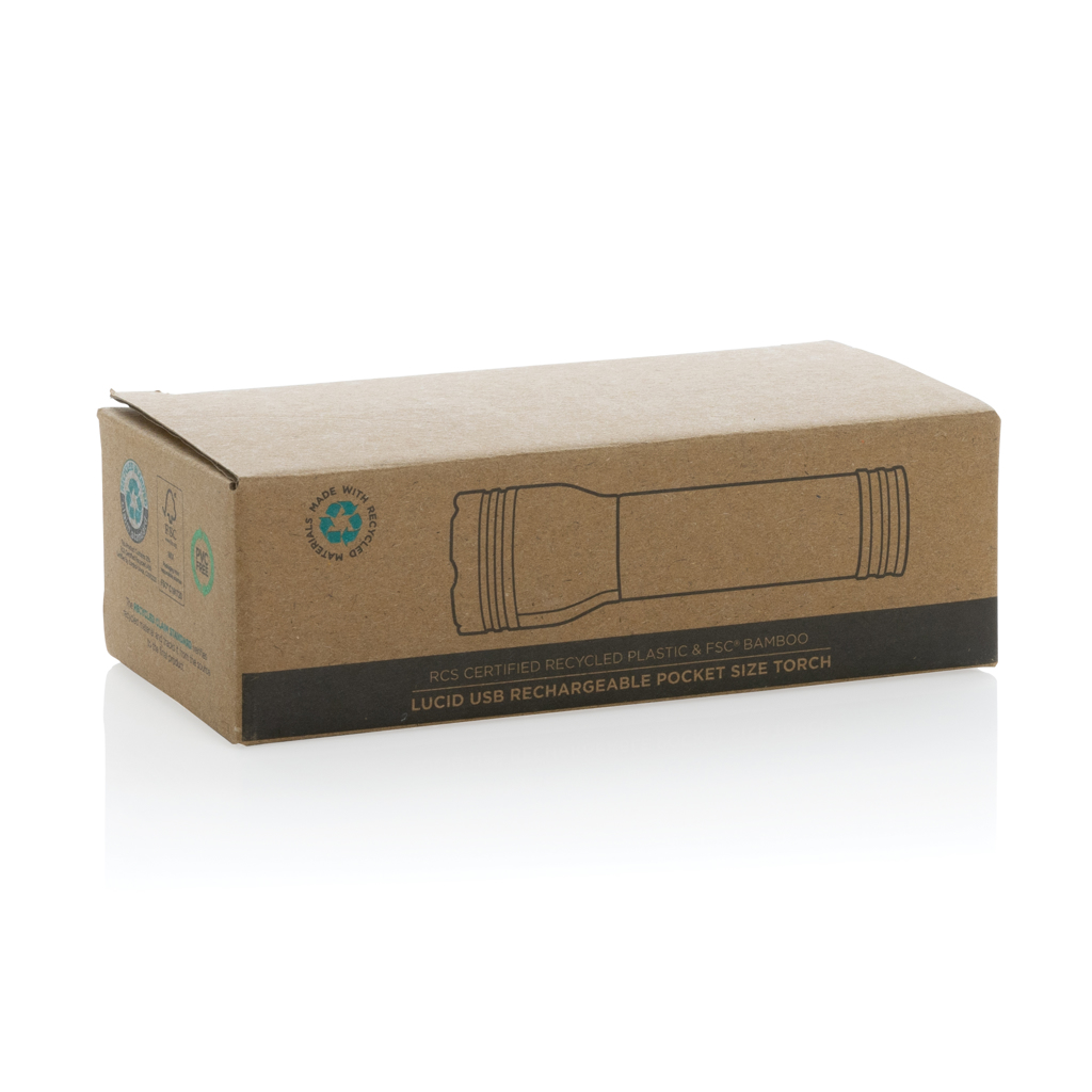 XD Collection Lucid 1W USB-C Taschenlampe aus FSC-Bambus und RCS-recyceltem ABS XD Collection Lucid 1W USB-C Taschenlampe aus FSC-Bambus und RCS-recyceltem ABS