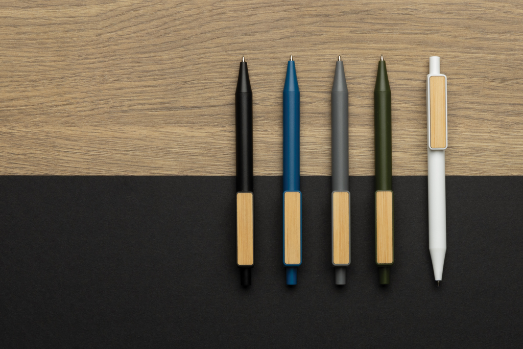 XD Collection GRS rABS Stift mit Bambus-Clip – Werbekugelschreiber zum Bedrucken