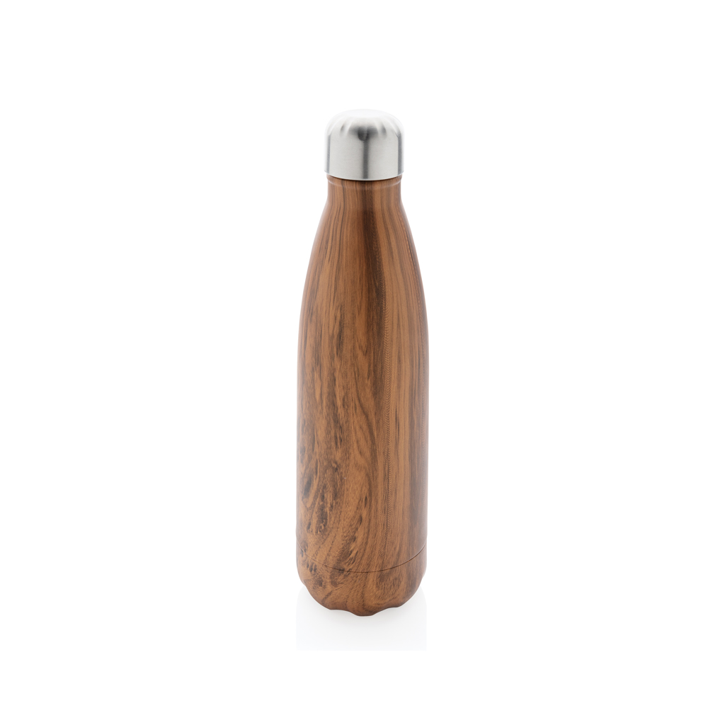 XD Collection Edelstahl-Trinkflasche 500ml mit Holzoptik, vakuumisoliert XD Collection Edelstahl-Trinkflasche 500ml mit Holzoptik, vakuumisoliert