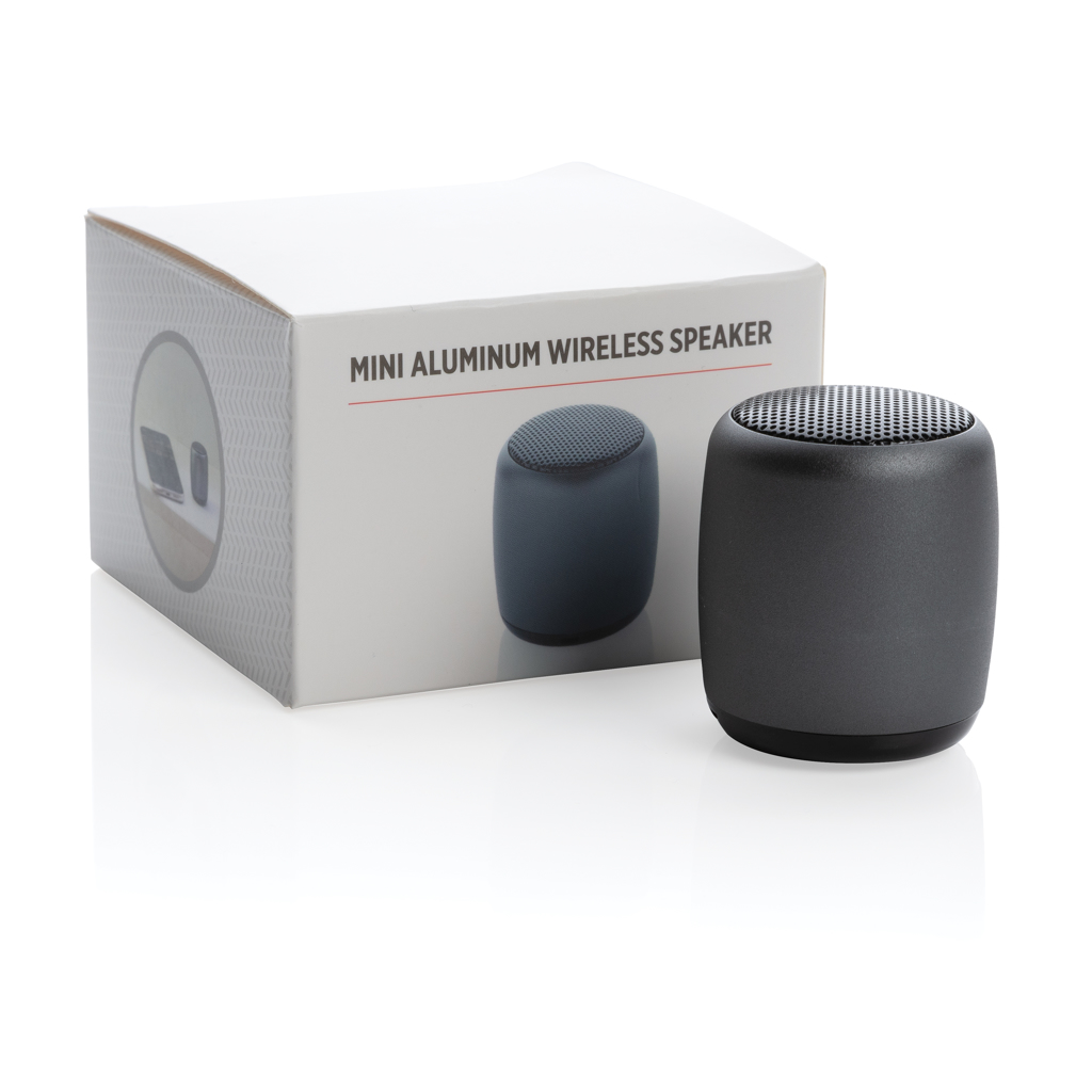 XD Collection Mini-Lautsprecher Aluminium kabellos – bedruckbar mit Logo XD Collection Mini-Lautsprecher Aluminium kabellos – bedruckbar mit Logo