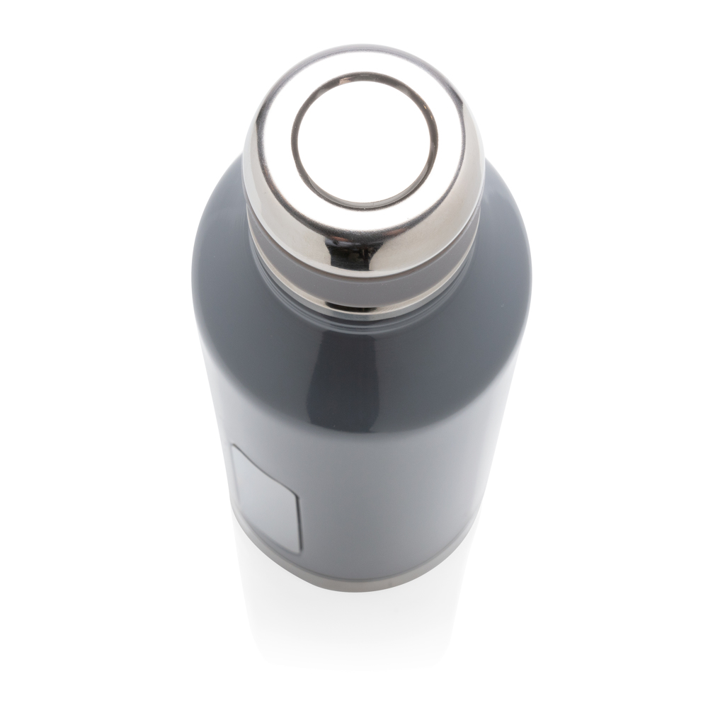 XD Collection Vakuumflasche 500 ml mit Logoplatte, auslaufsicher, Edelstahl