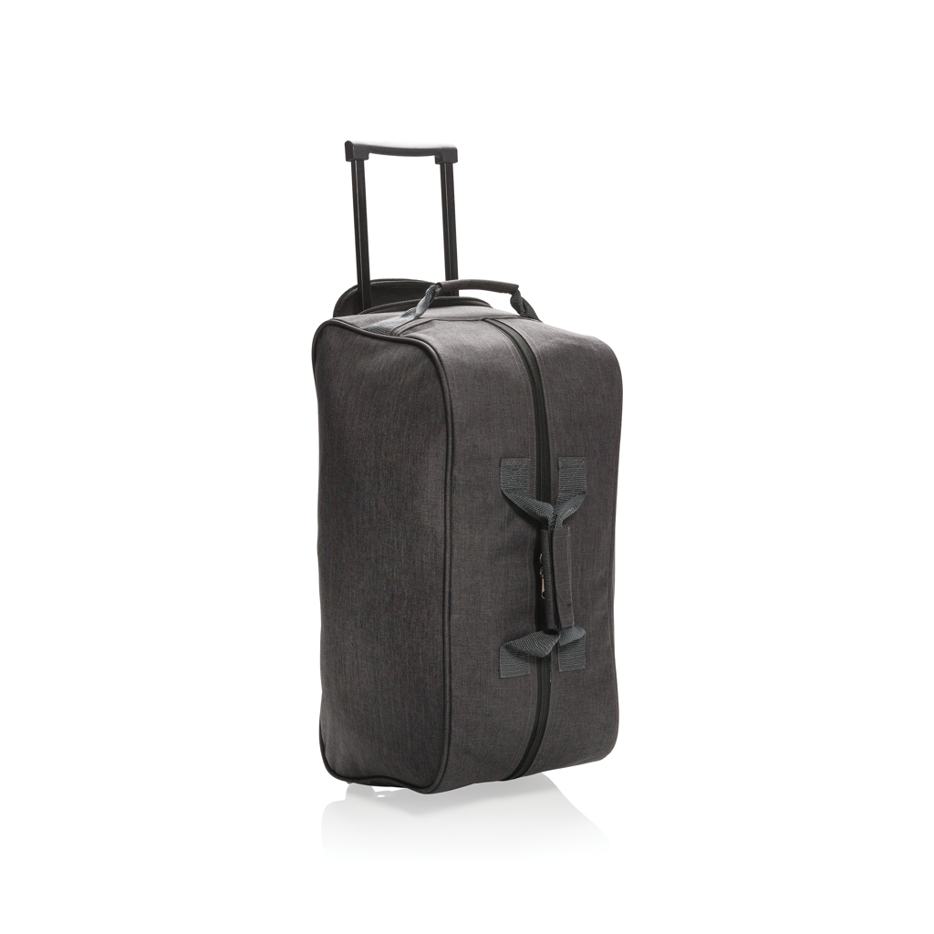 XD Collection Wochenend-Trolley aus 600D Polyester (P790) — bedruckbar mit Siebdruck, Digitaldruck und Stickerei