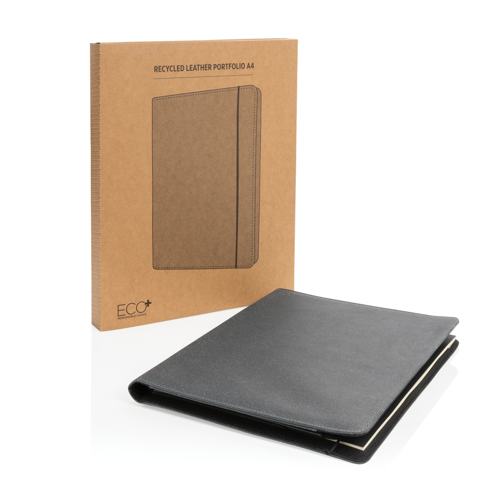 A4 Portfolio aus PU mit Notizblock, grau – XD Collection (mit Logo veredelbar) A4 Portfolio aus PU mit Notizblock, grau – XD Collection (mit Logo veredelbar)