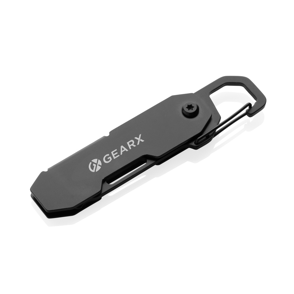 Gear X faltbares EDC-Multitool 11-in-1 aus Edelstahl mit Karabiner Gear X faltbares EDC-Multitool 11-in-1 aus Edelstahl mit Karabiner