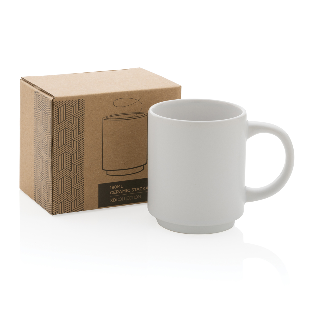 Keramik-Stapeltasse 180ml, spülmaschinenfest – weiß Keramik-Stapeltasse 180ml, spülmaschinenfest – weiß