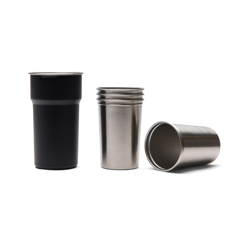 VINGA Parks Becher-Set 4-teilig, 250 ml, RCS-Edelstahl recycelt