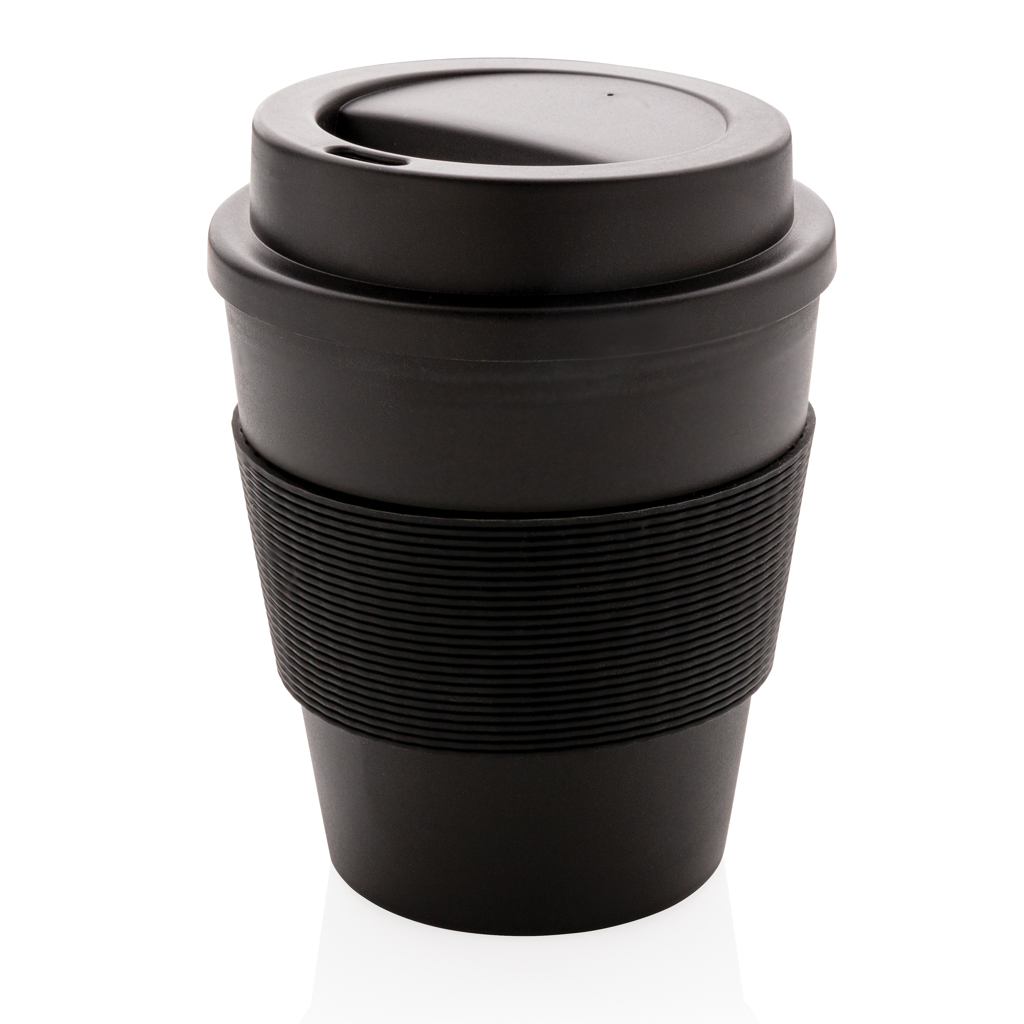 XD Collection wiederverwendbarer Coffee-to-go Becher 350 ml mit Silikon-Sleeve