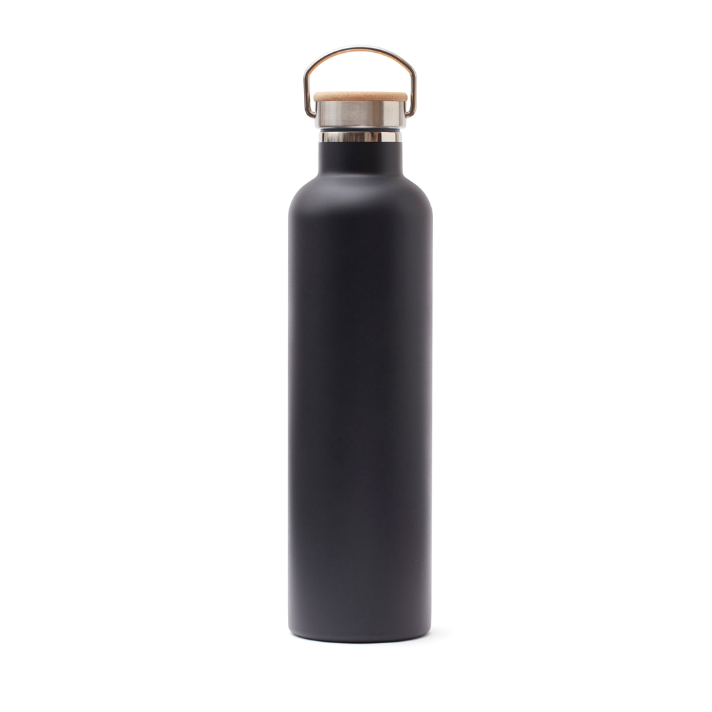 VINGA Miles Thermosflasche 1000 ml Edelstahl, vakuumisoliert, schwarz