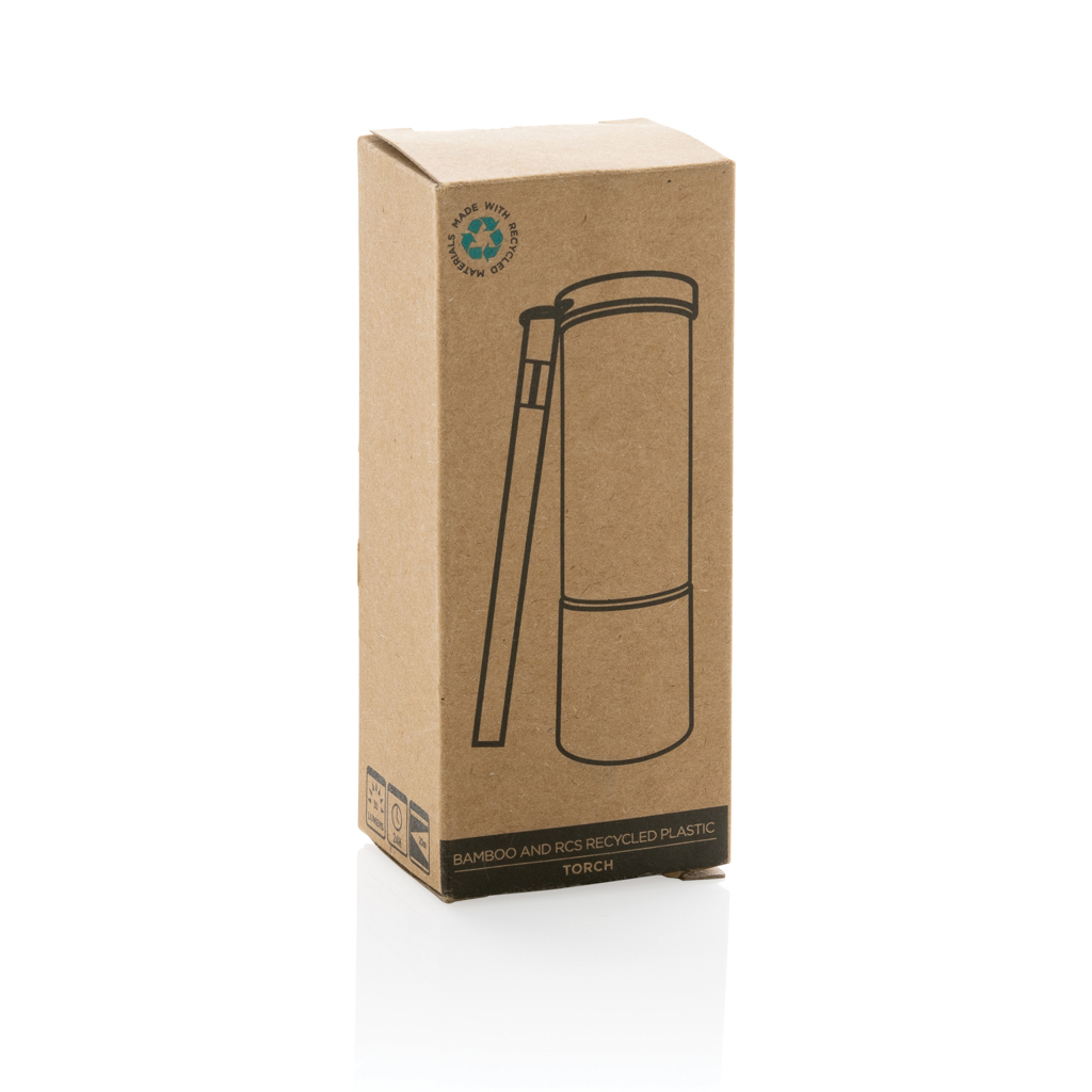 XD Collection Bambus-Taschenlampe mit recyceltem ABS, 30 Lumen, AAA-Betrieb XD Collection Bambus-Taschenlampe mit recyceltem ABS, 30 Lumen, AAA-Betrieb