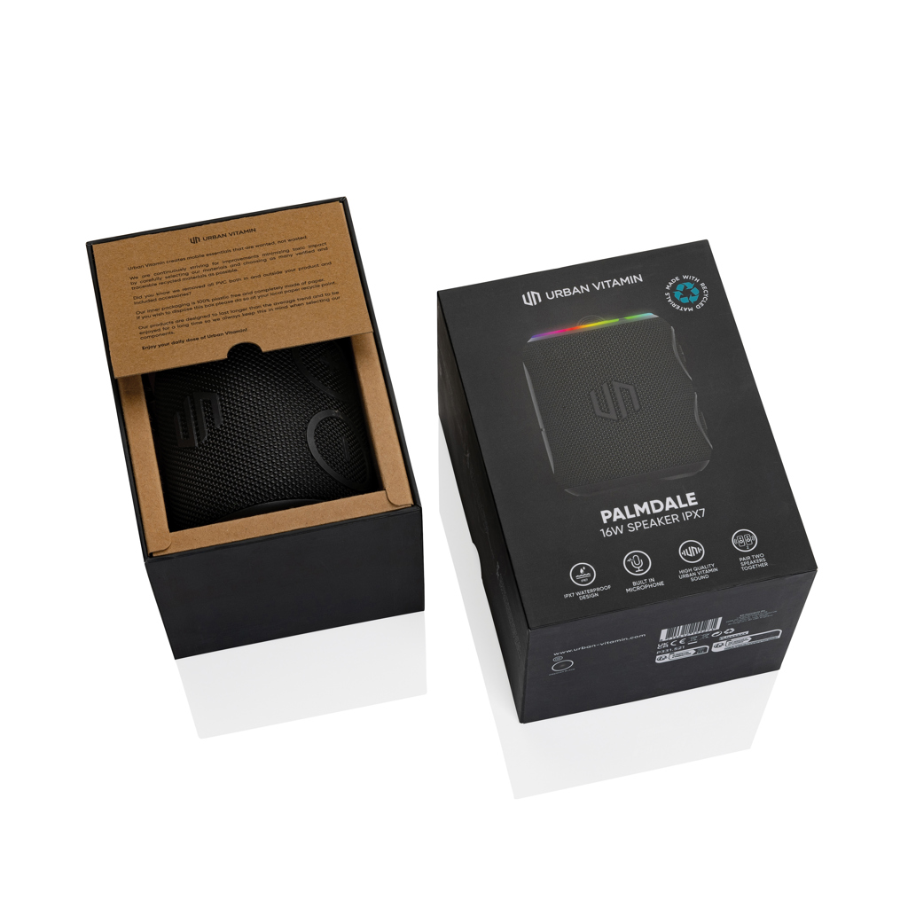 Urban Vitamin Palmdale 16W Bluetooth-Speaker IPX7 mit Lasergravur Urban Vitamin Palmdale 16W Bluetooth-Speaker IPX7 mit Lasergravur