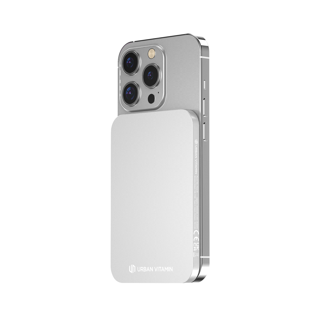 Urban Vitamin Burbank Magnet-Powerbank 3000mAh aus recyceltem Aluminium und ABS – bedruckbar als Werbegeschenk Urban Vitamin Burbank Magnet-Powerbank 3000mAh aus recyceltem Aluminium und ABS – bedruckbar als Werbegeschenk