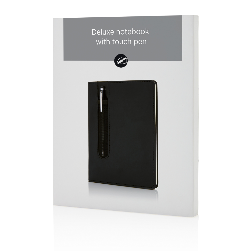 A5 PU-Notizbuch mit Metall-Stylus-Stift, XD Collection (lasergravierbar)