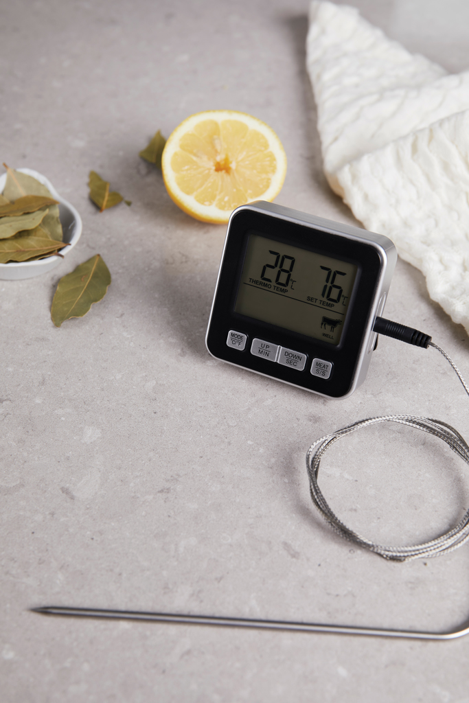 VINGA Hays Küchenthermometer mit Timer & Alarm – Tampondruck-veredelbar VINGA Hays Küchenthermometer mit Timer & Alarm – Tampondruck-veredelbar