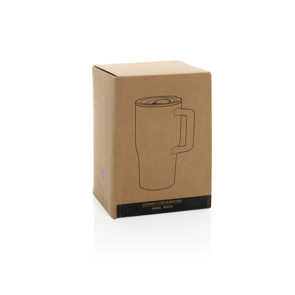 Keramik Luxe Quencher 490 ml Henkelbecher (XD Collection) – bedruckbar mit Logo