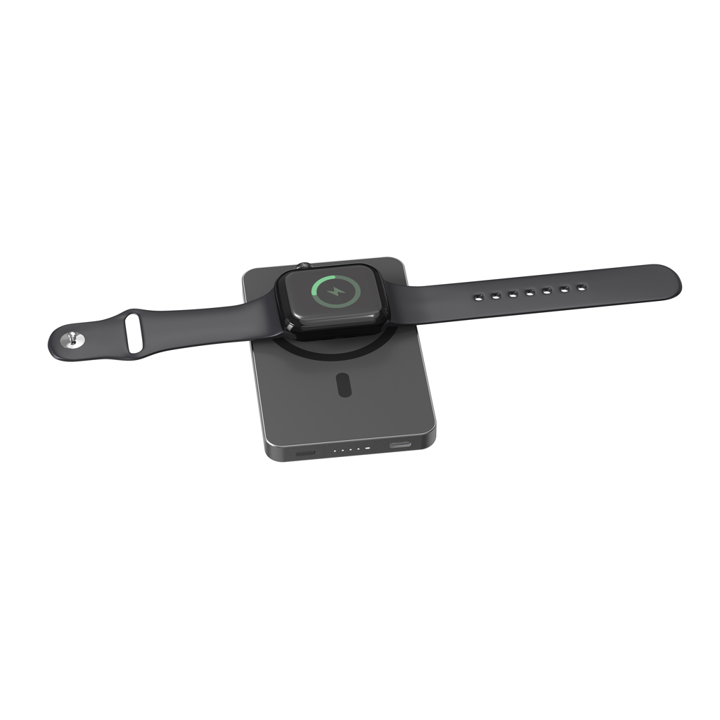 Urban Vitamin Marin Magnet-Powerbank 5.000 mAh, 15 W kabellos – mit Logo gravierbar