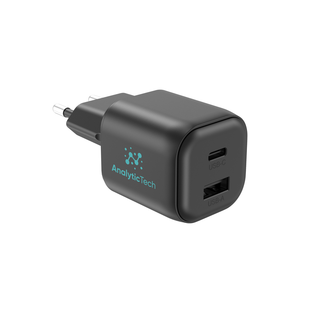 Urban Vitamin Livermore 100W GaN-Ladegerät mit USB-C und USB-A – mit Logo bedruckbar