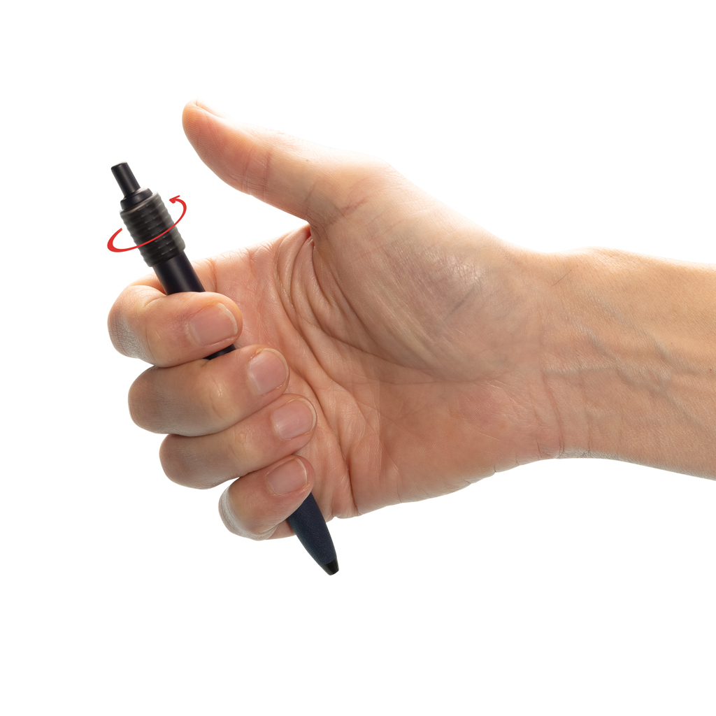 Quill Spinner Pen Blau aus rec. rABS Perfekter Werbeartikel mit Logo