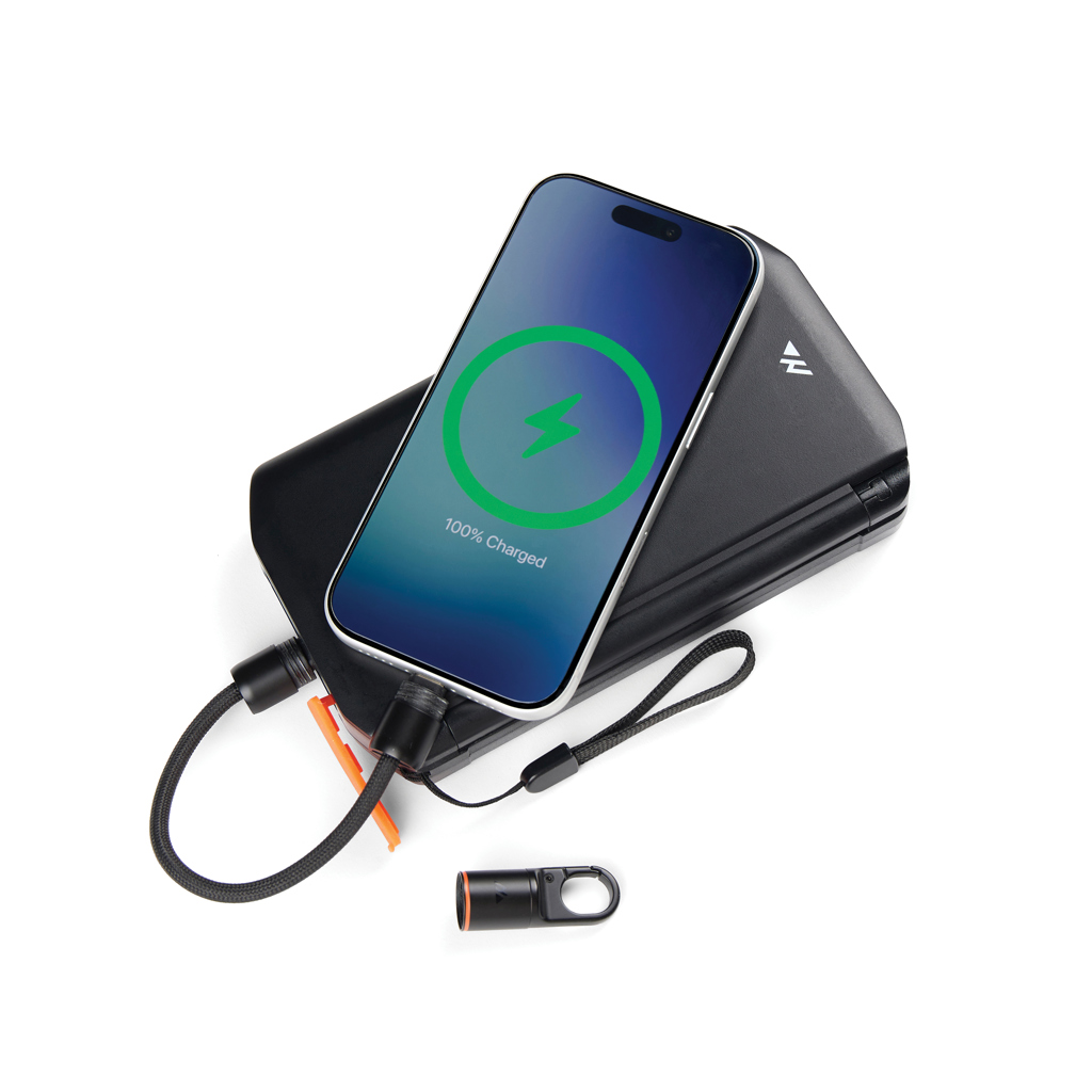 Nordic Drift Everest USB-C-Ladekabel 60 W mit Karabiner – mit Logo veredelbar