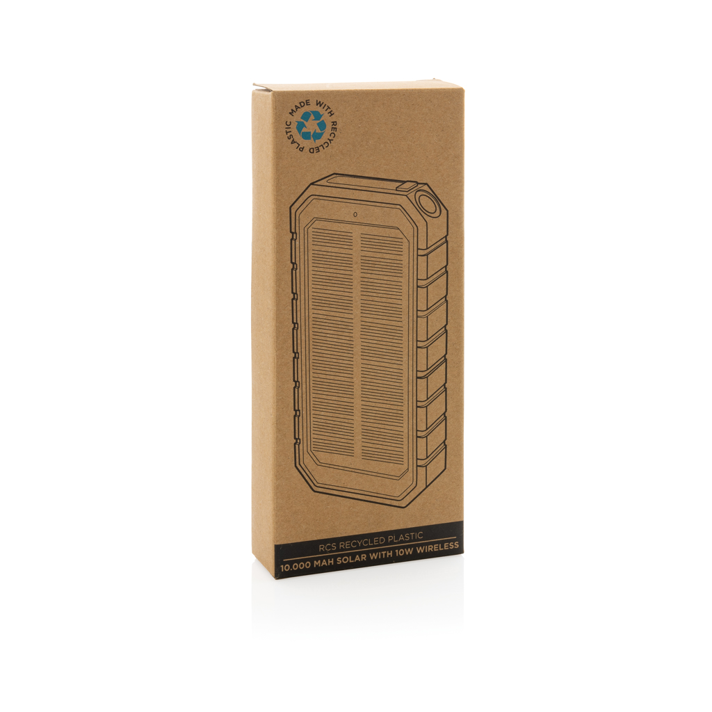XD Collection Solar-Powerbank 10.000 mAh mit 10 W Wireless-Charging aus RCS-Recycling-ABS XD Collection Solar-Powerbank 10.000 mAh mit 10 W Wireless-Charging aus RCS-Recycling-ABS