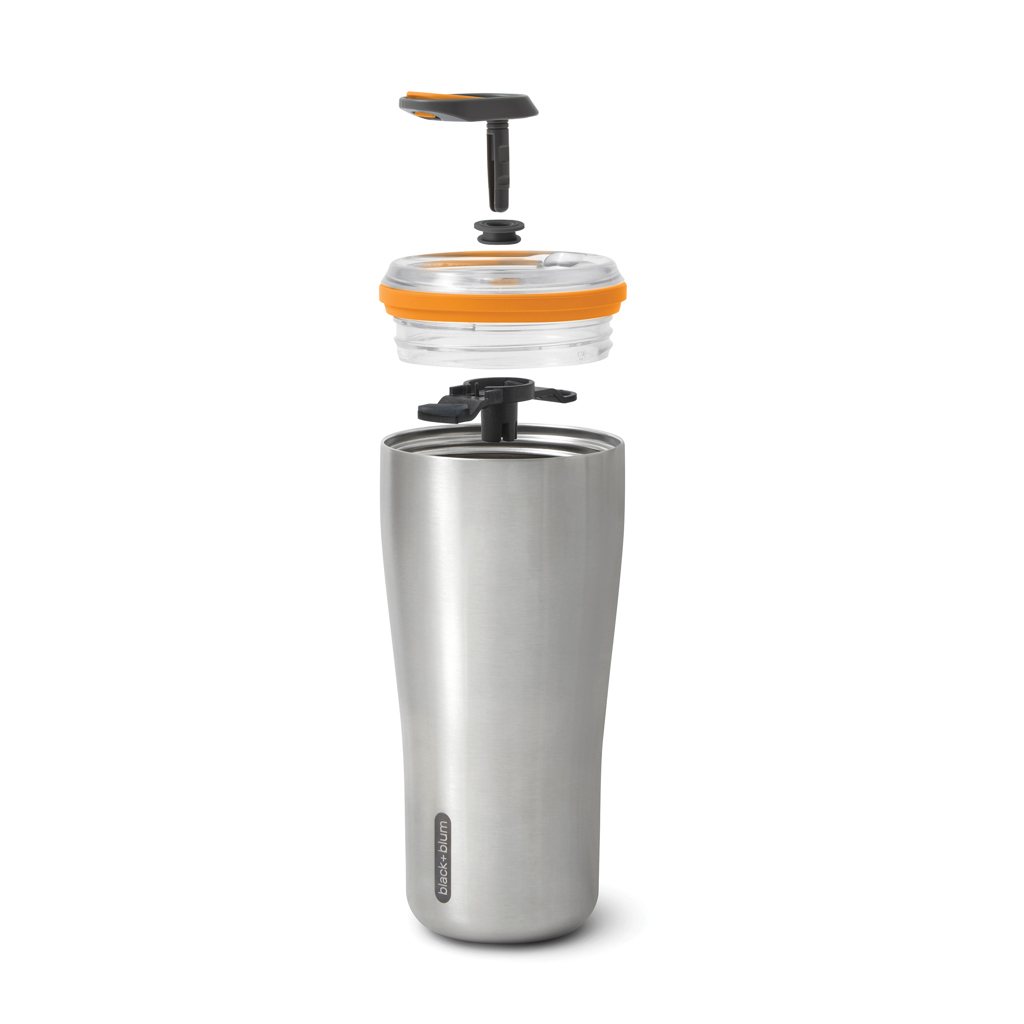 Black+Blum Reisebecher 600 ml, doppelwandig isoliert mit Logo-Gravur