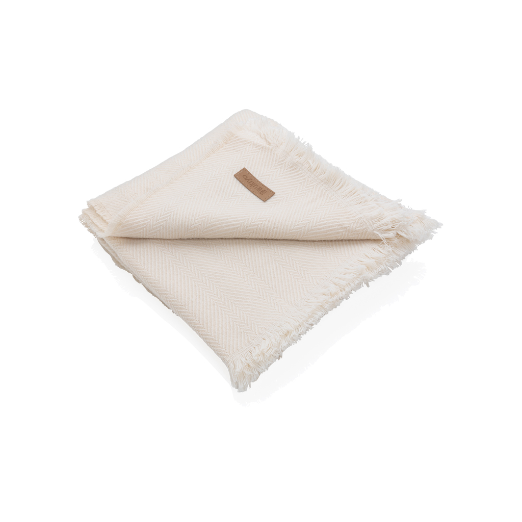 Ukiyo Aware Polylana gewebte Decke 130x150 cm mit Logo-Bestickung
