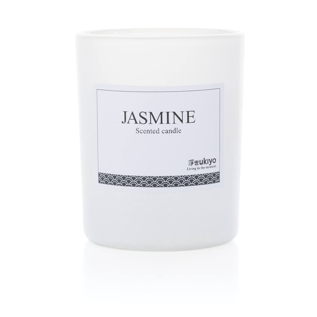 Ukiyo Duftkerze Jasmin im Glas mit Logo bedrucken