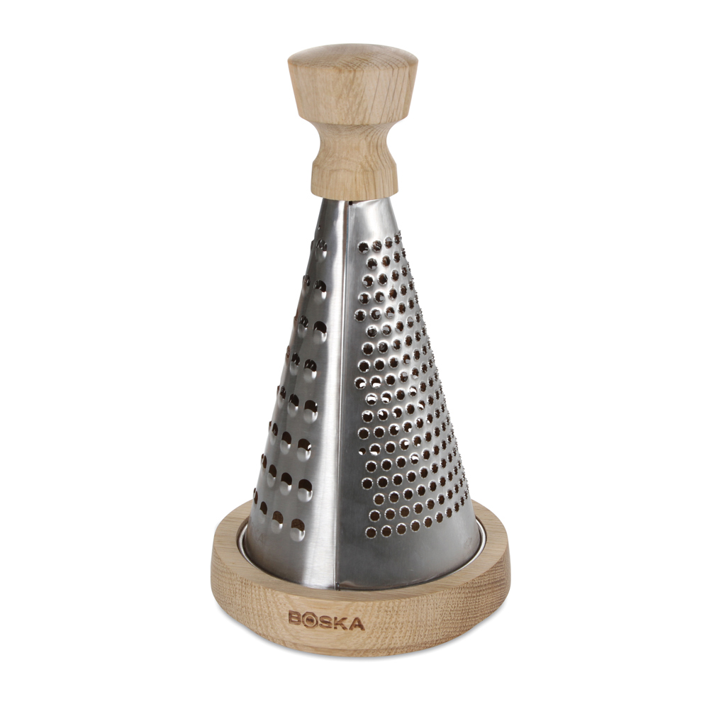 Boska Tischreibe Oslo+ aus Edelstahl und Holz mit Logo-Gravur