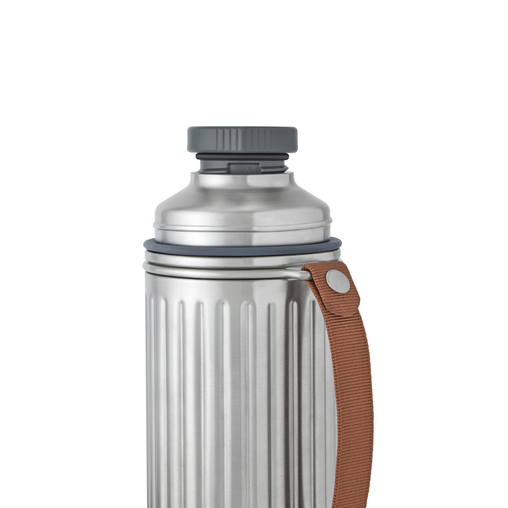 Black+Blum Explorer Flasche Duo 1L Edelstahl Vakuum mit 2 Bechern – mit Logo veredelbar