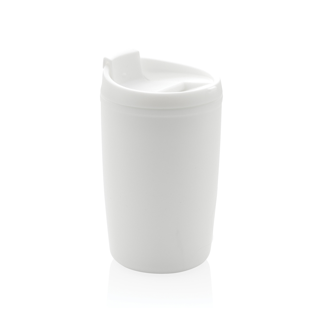 XD Collection GRS Recycling-PP-Becher mit Flip-Deckel, 300 ml