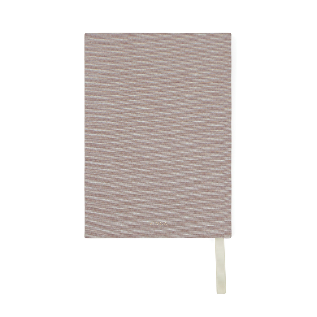 VINGA Thankfulness Dankbarkeitstagebuch A5 mit Stoffeinband, GRS-Recyclingpapier