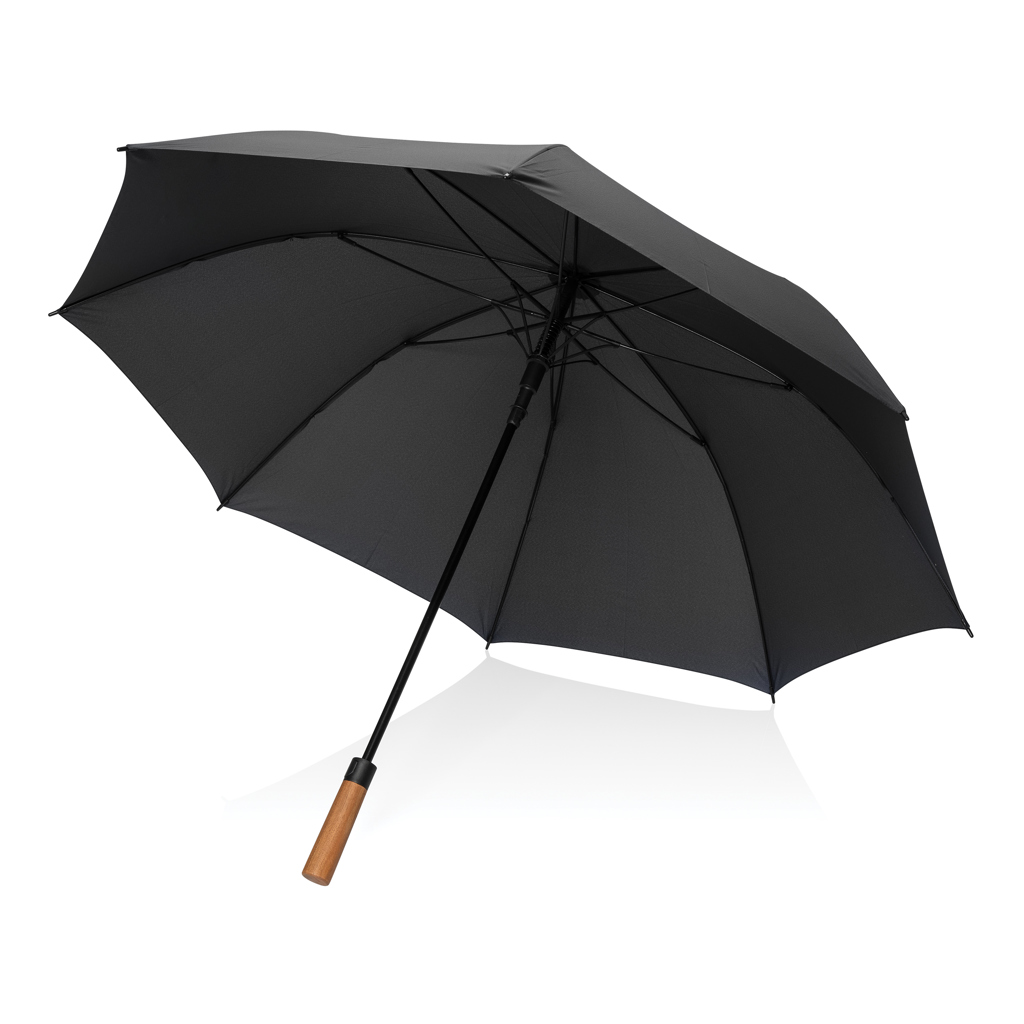 Tony Aware™ RPET Golfschirm 30 Zoll mit Auto-Open und Akazienholz-Griff