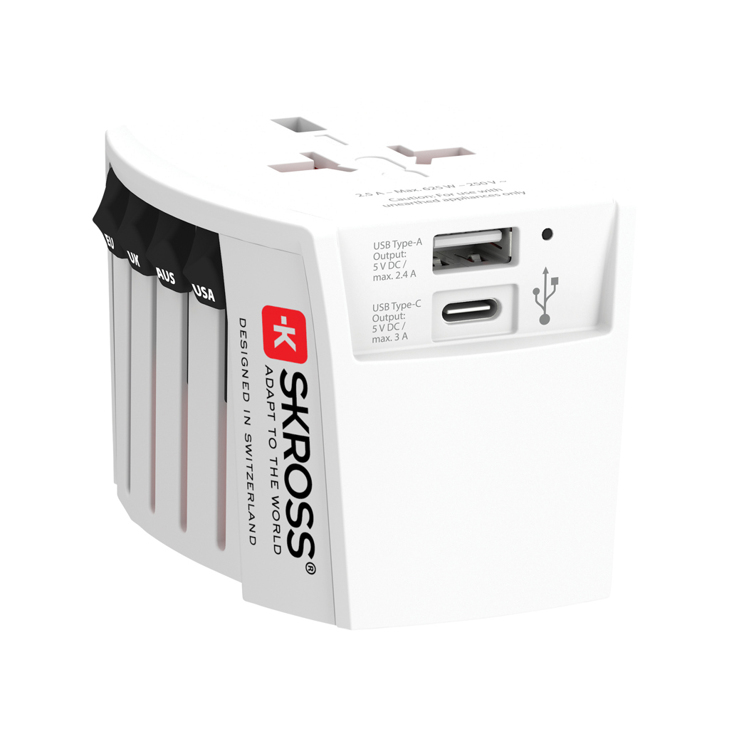 Business Weltadapter Dual USB-C & USB-A – weiß Business Weltadapter Dual USB-C & USB-A – weiß