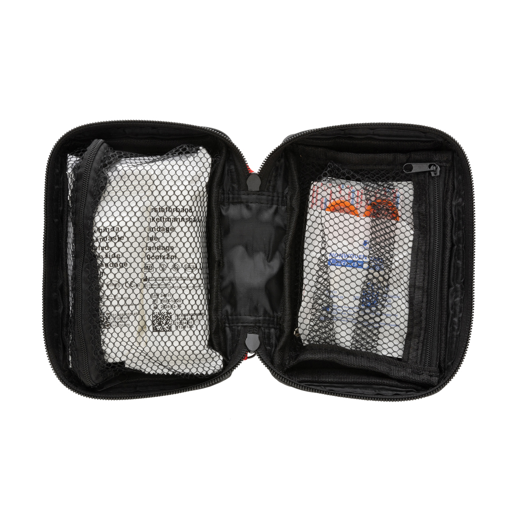 XD Collection Erste-Hilfe-Set in RCS-zertifizierter Nubuk-PU-Tasche, bedruckbar