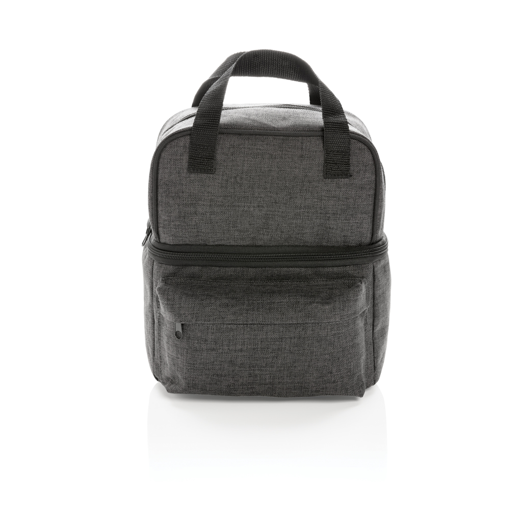 Kühltasche Pro 2-Fach, 6 Dosen, 600D Polyester – grau