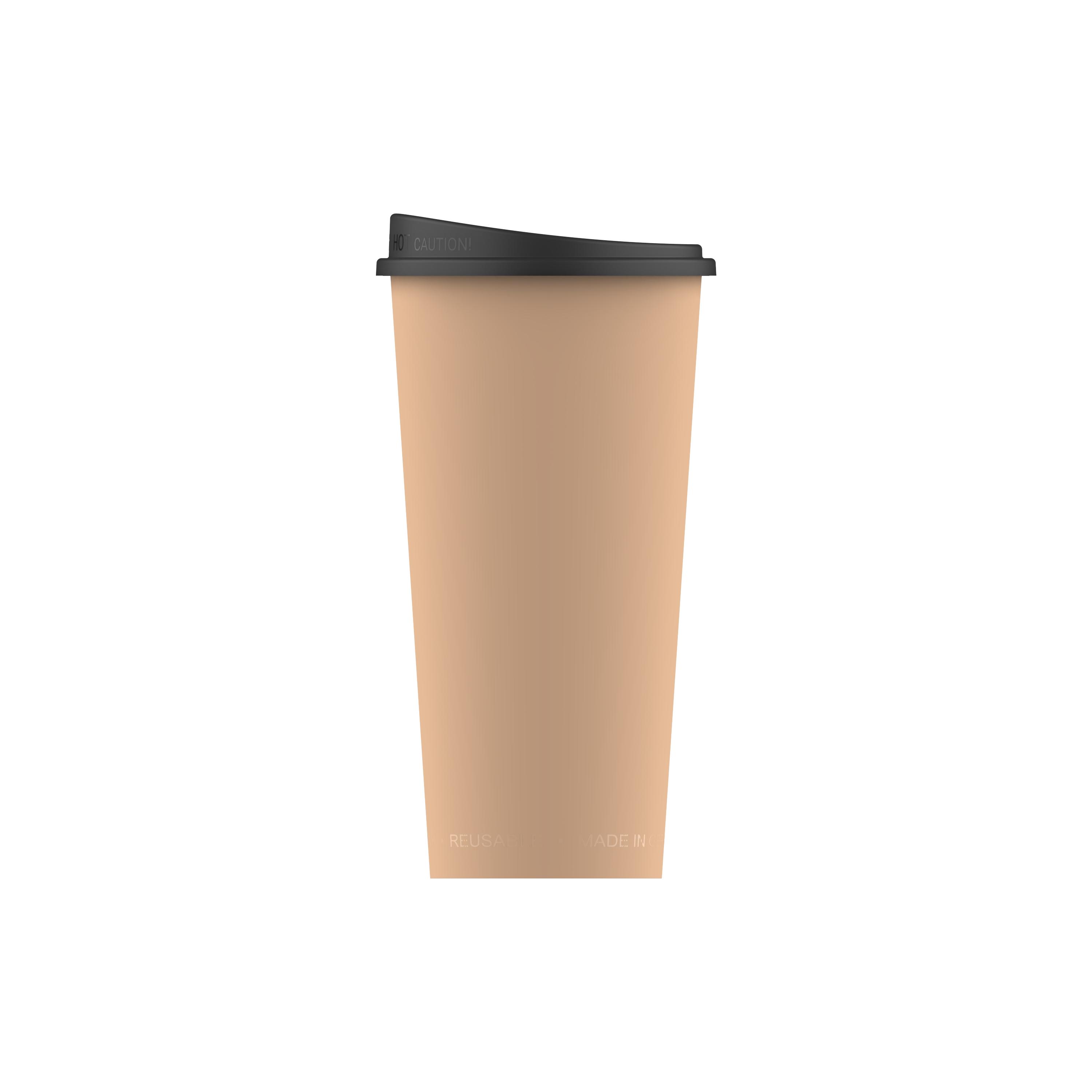 Kaffeebecher "ToGo", 0,4 l – TopView_braun Kaffeebecher "ToGo", 0,4 l