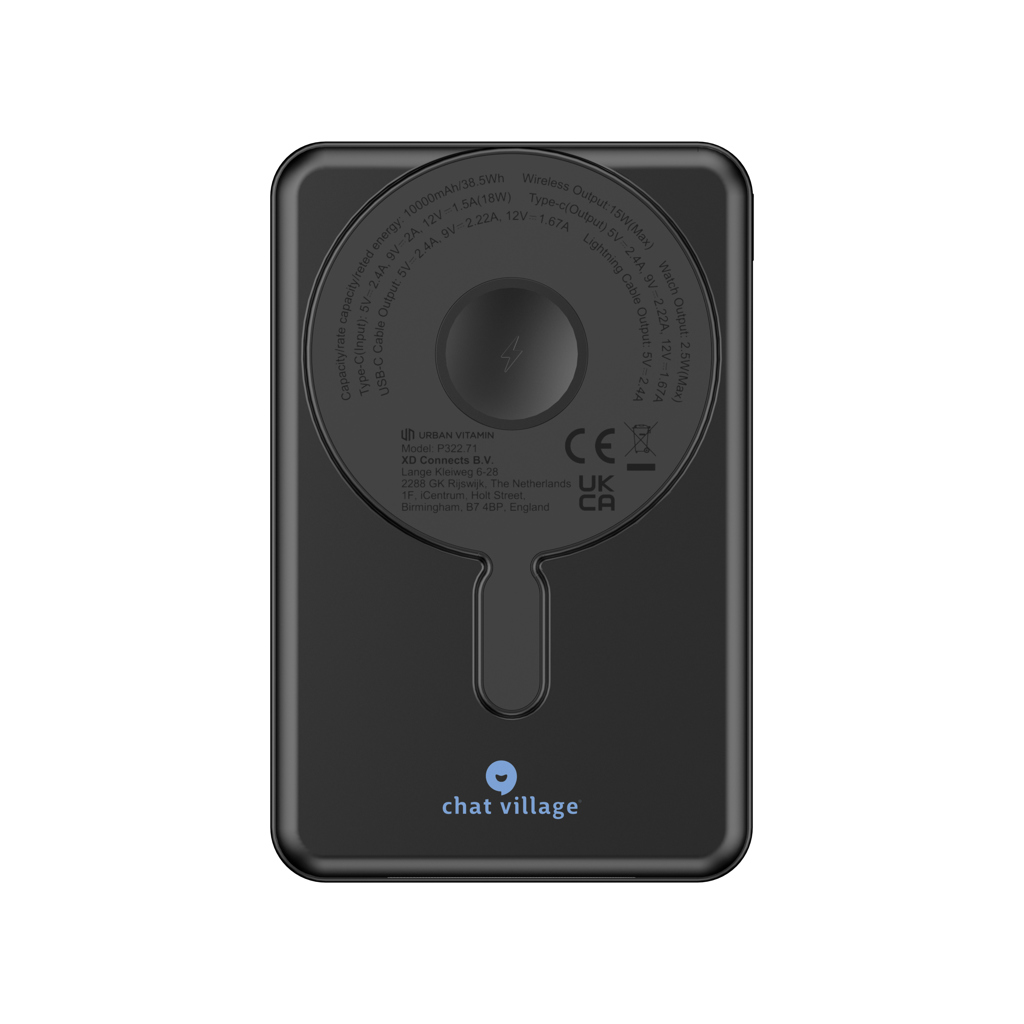 Urban Vitamin Delano 5-in-1 Powerbank 10.000mAh 20W PD magnetisch mit Wunschlogo