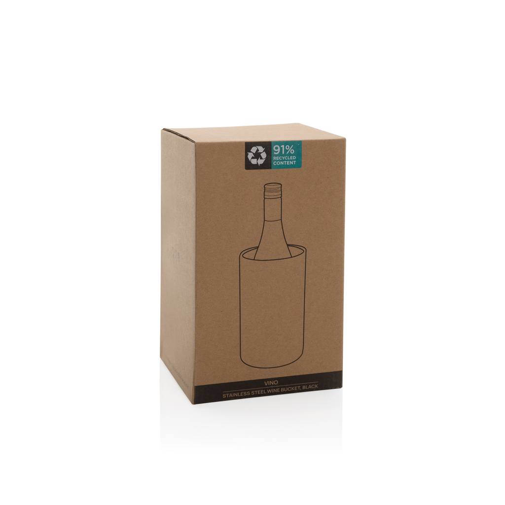 XD Collection Vino Weinkühler aus recyceltem Edelstahl – mit Logo veredelbar XD Collection Vino Weinkühler aus recyceltem Edelstahl – mit Logo veredelbar