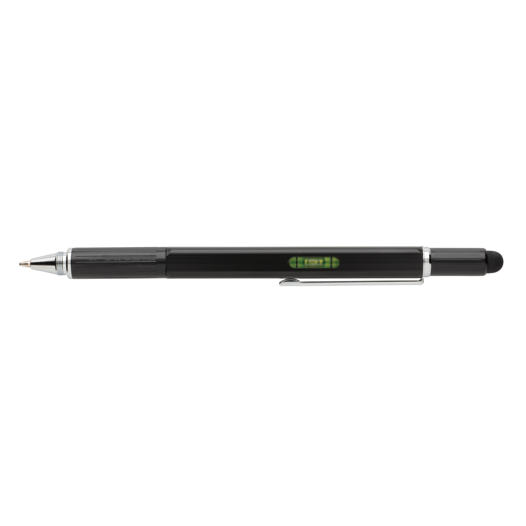 XD Collection 5-in-1 Aluminium Tool-Stift mit Wasserwaage, Skala, Schraubendreher und Stylus