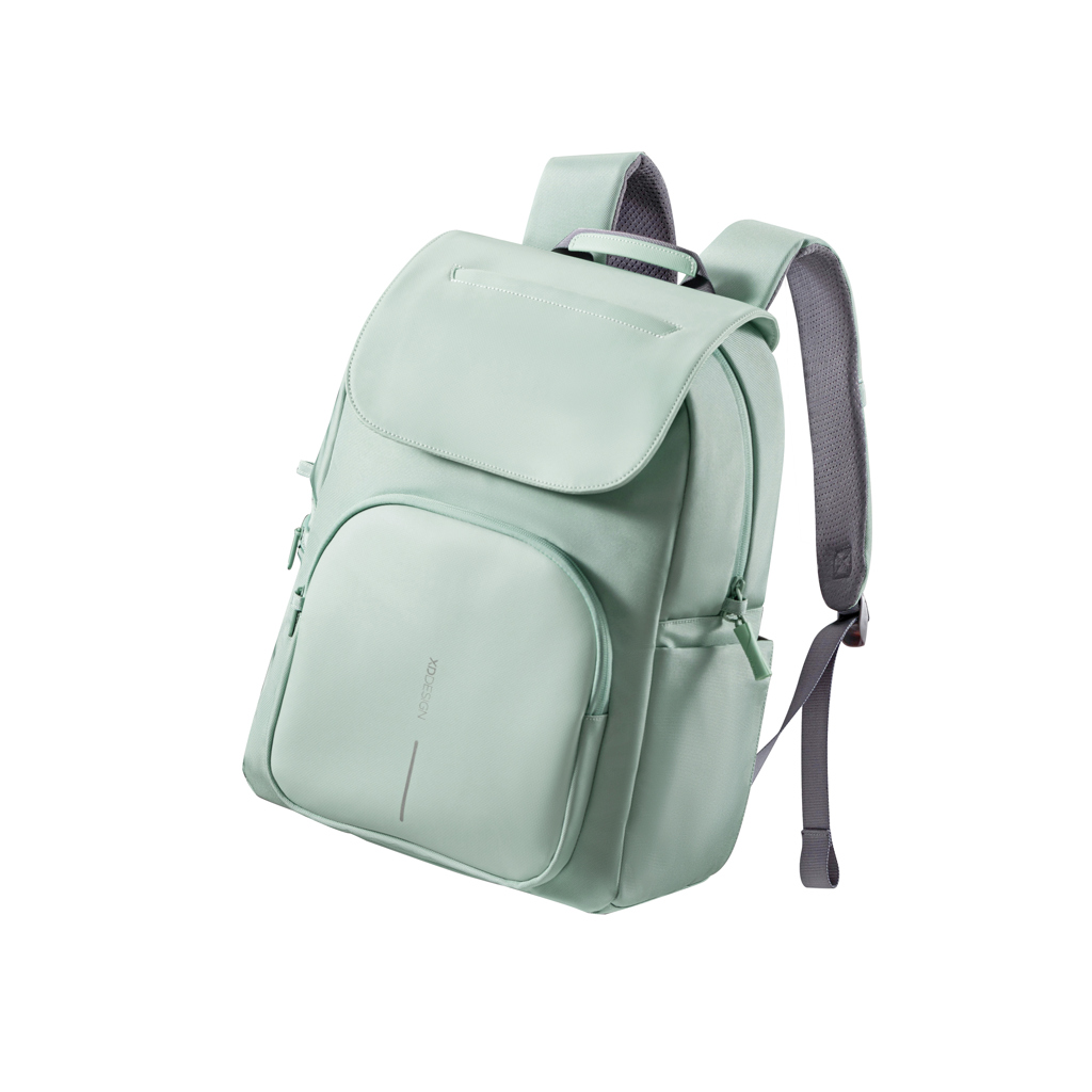 XD Design Soft Daypack — RPET-Rucksack mit RFID-Fach und 16-Zoll-Laptopfach, bedruckbar