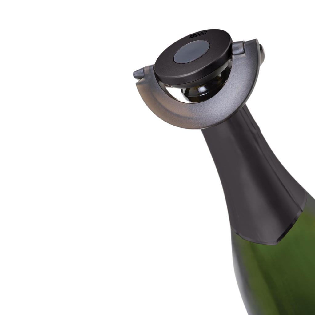 AdHoc Gusto Champagner-Verschluss – flacher Sektflaschenverschluss mit Logo