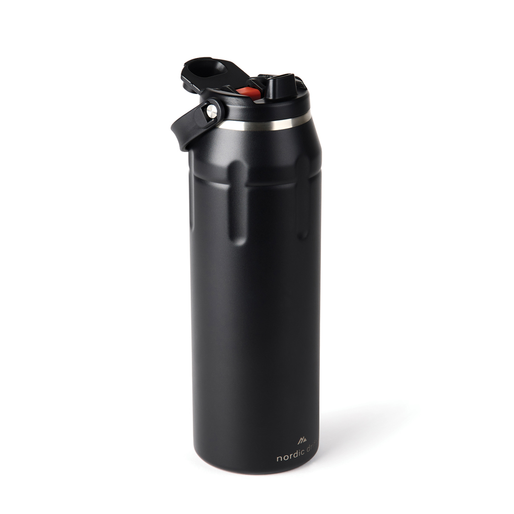 Nordic Drift trail Sportflasche 940 ml aus recyceltem RCS-Edelstahl, bedruckbar