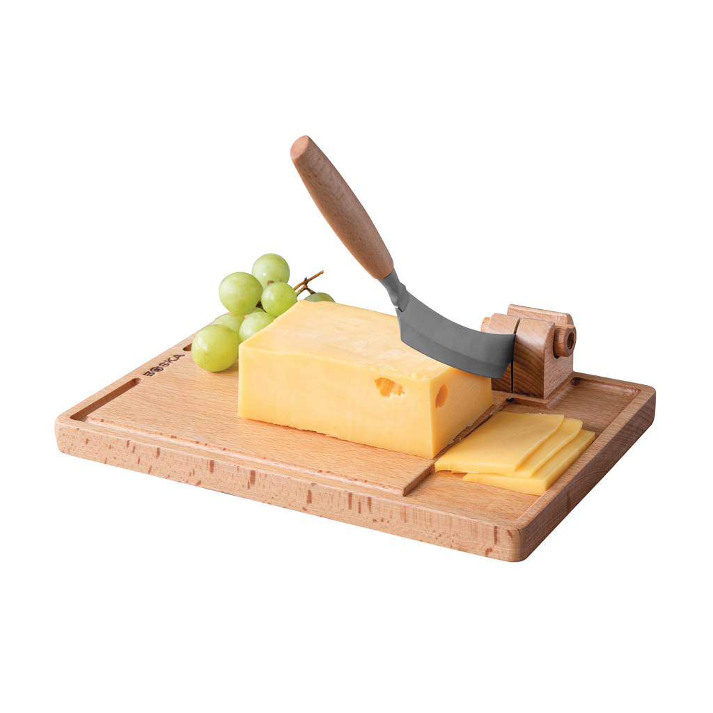 Boska Käseschneider Lumberjack Amigo – Holzbrett mit Edelstahlmesser, mit Gravur Boska Käseschneider Lumberjack Amigo – Holzbrett mit Edelstahlmesser, mit Gravur