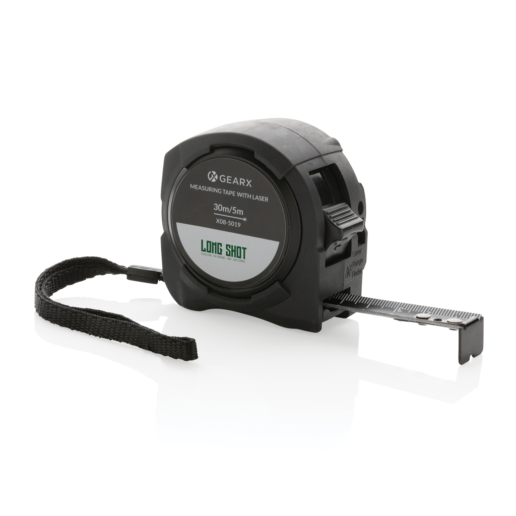 Gear X Laser-Maßband 5 m mit 30 m Laser-Distanzmesser, bedruckbar