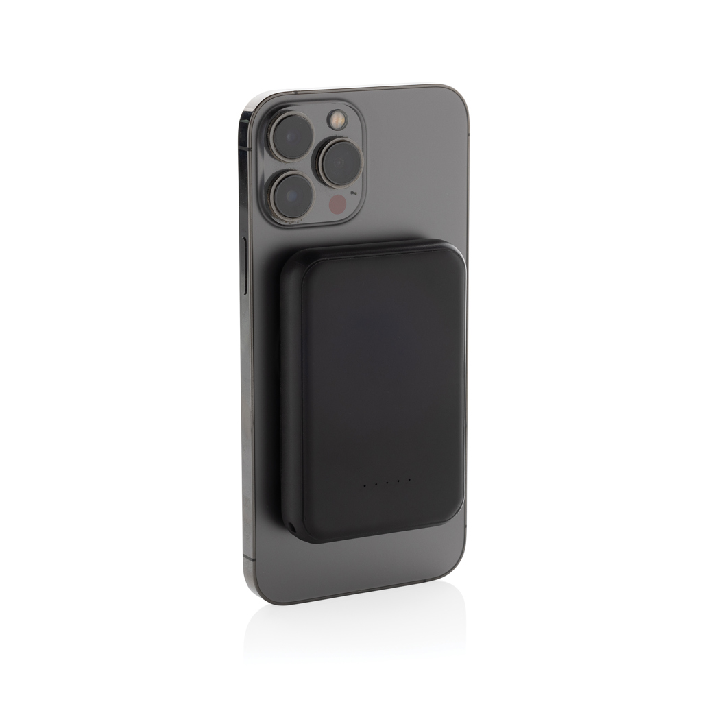 XD Collection Stellar 5.000 mAh Magnet-Powerbank mit kabellosem 5W-Laden, RCS-recyceltes ABS