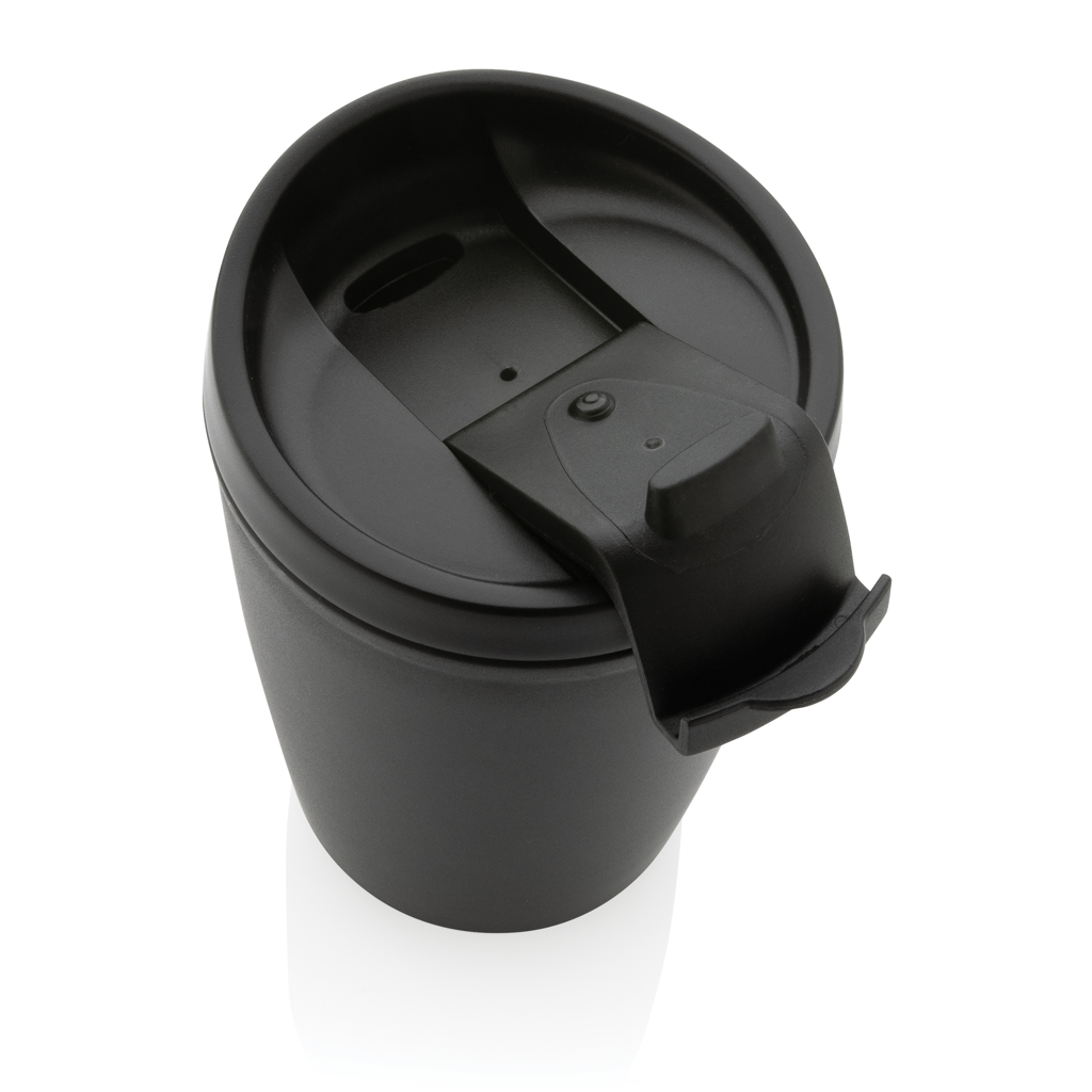 XD Collection GRS Recycling-PP-Becher mit Flip-Deckel, 300 ml XD Collection GRS Recycling-PP-Becher mit Flip-Deckel, 300 ml