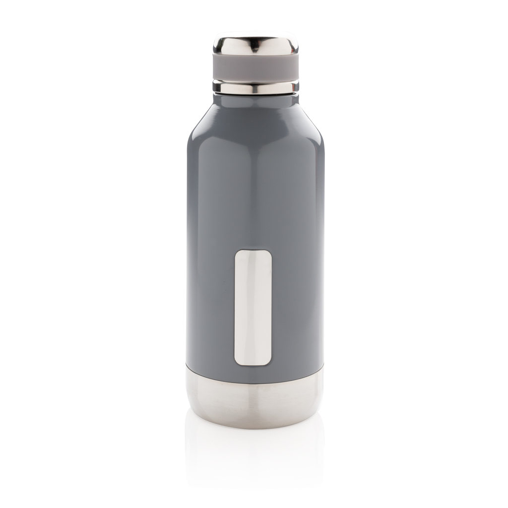 XD Collection Vakuumflasche 500 ml mit Logoplatte, auslaufsicher, Edelstahl