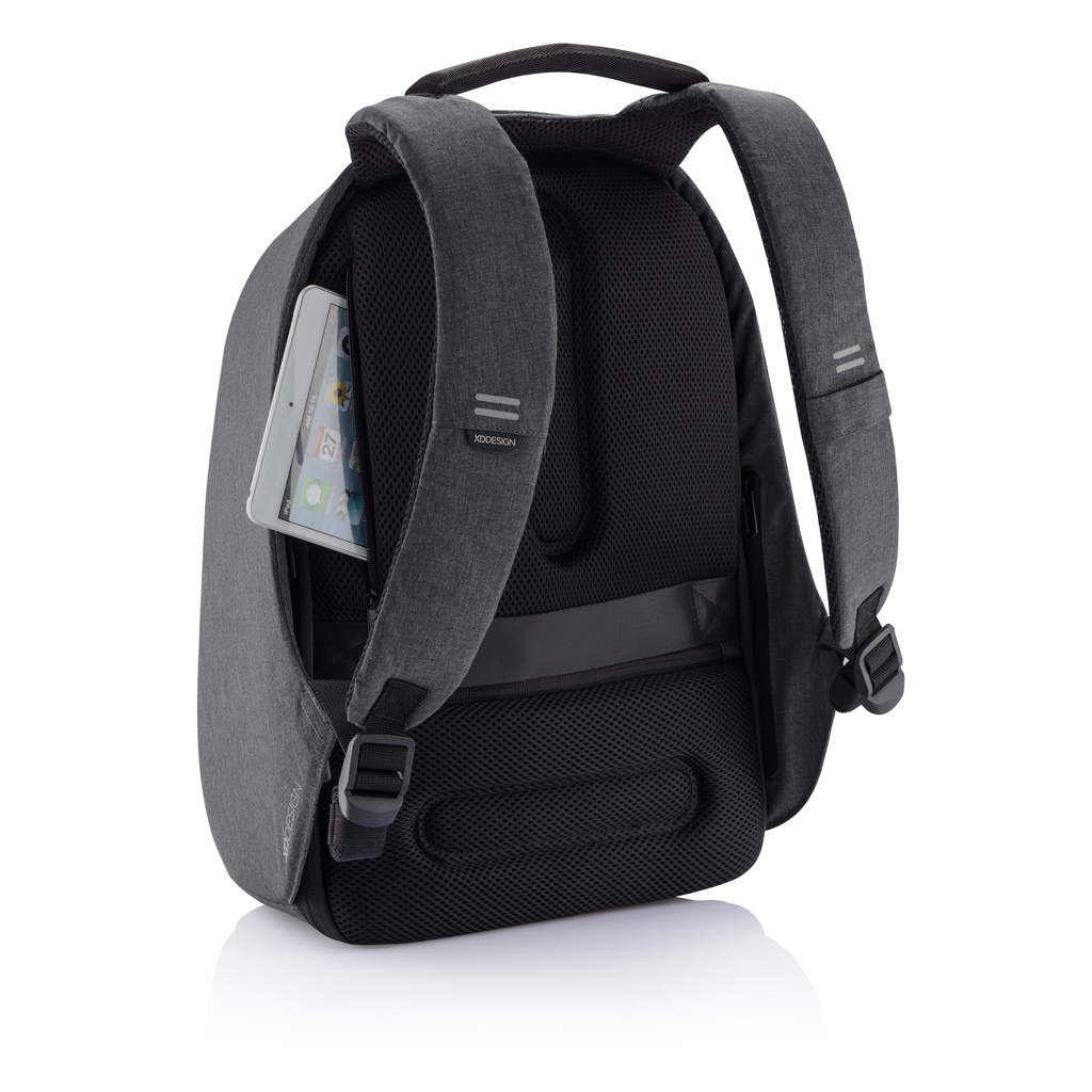 XD Design Bobby Hero Regular Anti-Diebstahl-Rucksack aus rPET mit Logodruck