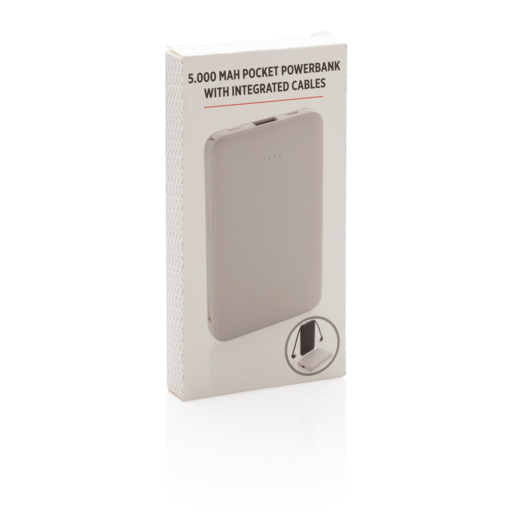 XD Collection 5.000 mAh Powerbank P322 mit 3 integrierten Kabeln – als Werbegeschenk bedruckbar XD Collection 5.000 mAh Powerbank P322 mit 3 integrierten Kabeln – als Werbegeschenk bedruckbar