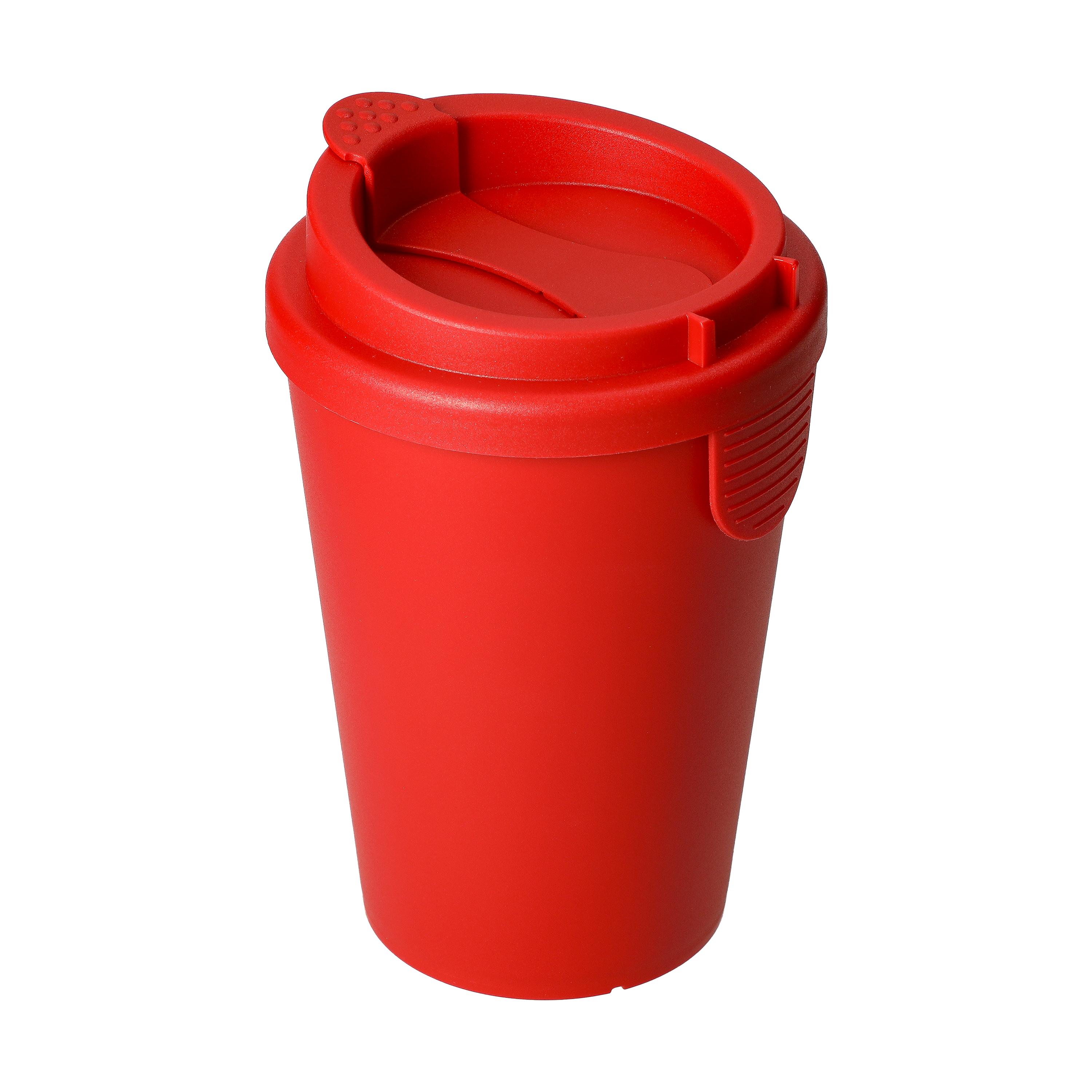 Trinkbecher "Turin" mit Deckel – DET2_Rot Trinkbecher "Turin" mit Deckel